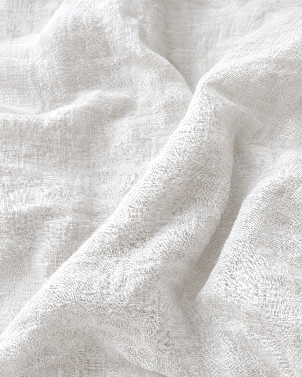 Close-up of Chalk stonewashed linen texture